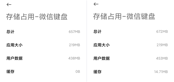 524MB还不是终点！微信输入法被指会随使用“膨胀”体积