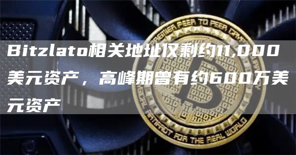 Bitzlato相关地址仅剩约11,000美元资产，高峰期曾有约600万美元资产1