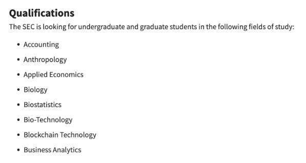 不懂加密货币?美国SEC招聘区块链实习生2
