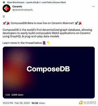 ComposeDB Beta版将部署在Ceramic主网