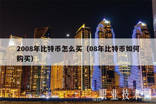 2008年比特币怎么买（08年比特币如何购买-第1张图片-欧意易下载