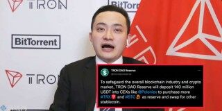 孙宇晨旗下波场联合储备向交易所灌入1.4亿枚USDT，并预备再购入TR和BTC